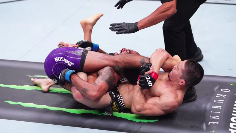 Asu Almabayev Outworks and Submits Charles Johnson in Third-Round Finish at UFC Fight Night