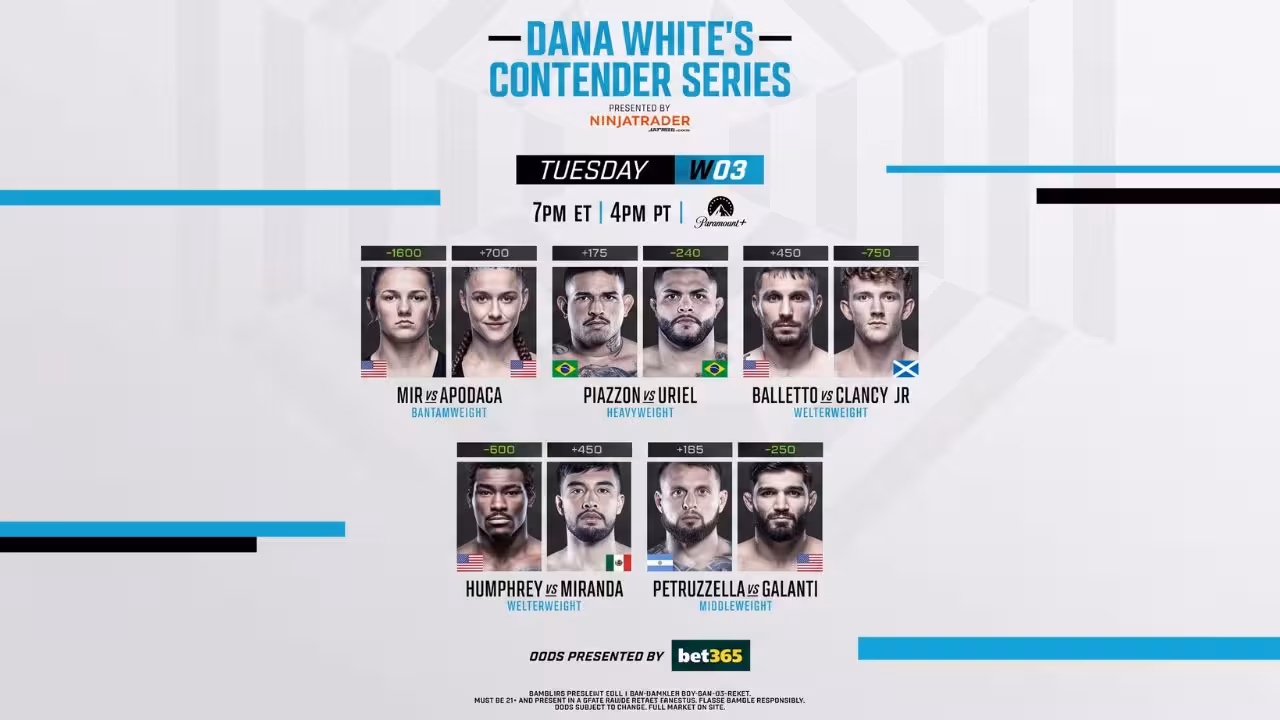 Dana White’s Contender Series: Season 10, Week 3