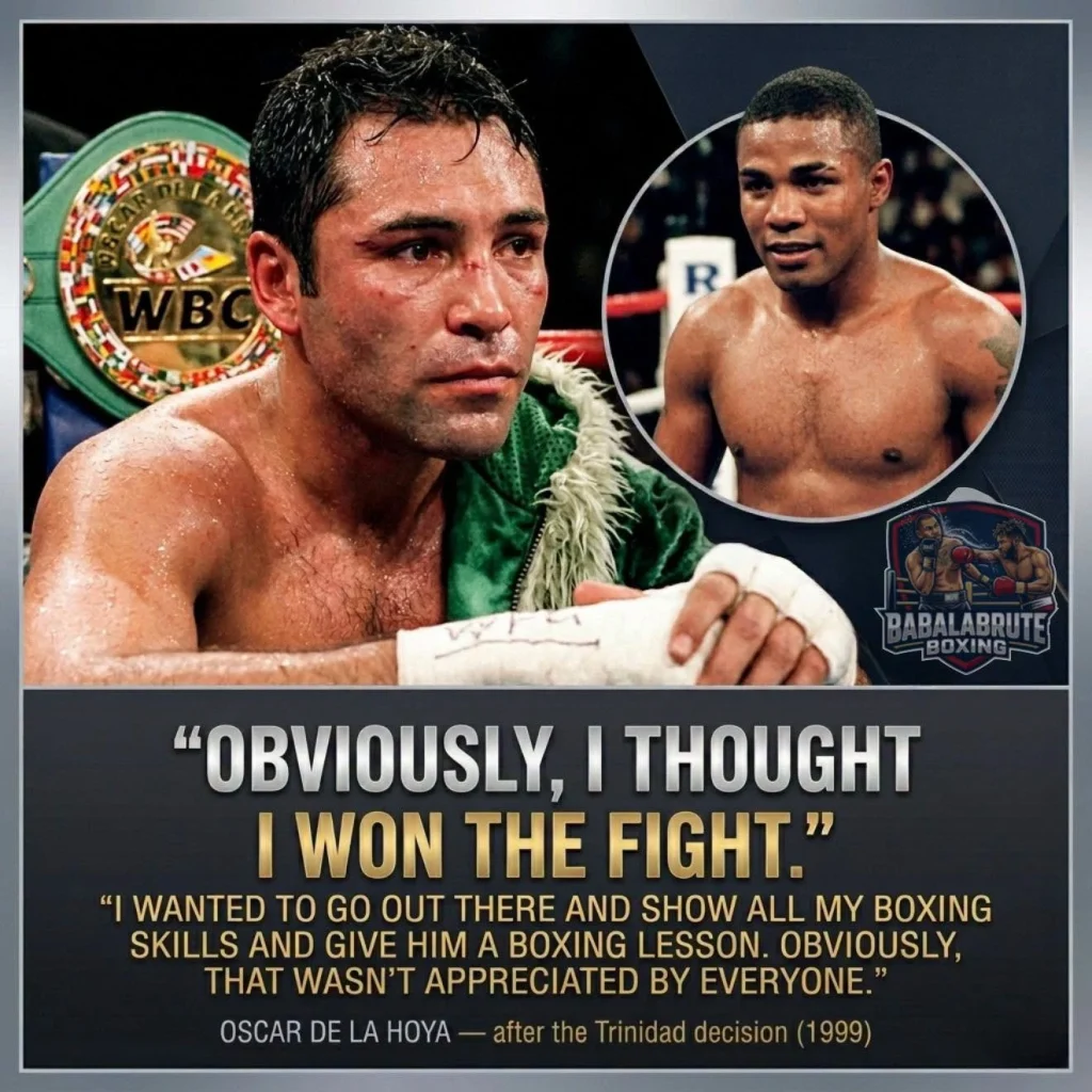 Oscar De La Hoya controversial majority decision loss Trinidad